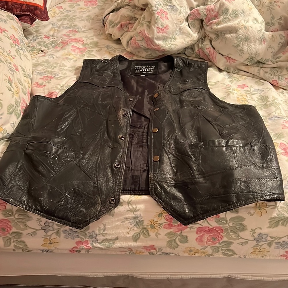 Vintage leather vest. Size xl